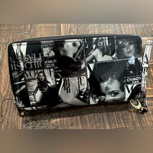 NWT Vogue cover Black and White Graphic Wristlet.